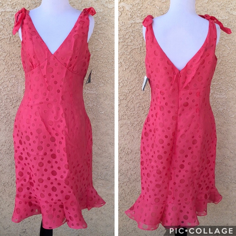 Laura Leigh Ltd Coral Pink Sleeveless Party Dress size 10